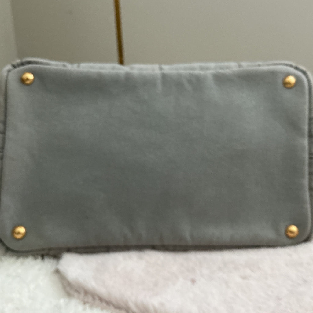 PRADA DENIM GRAY CANAPA HANDBAG COA INCLUDED