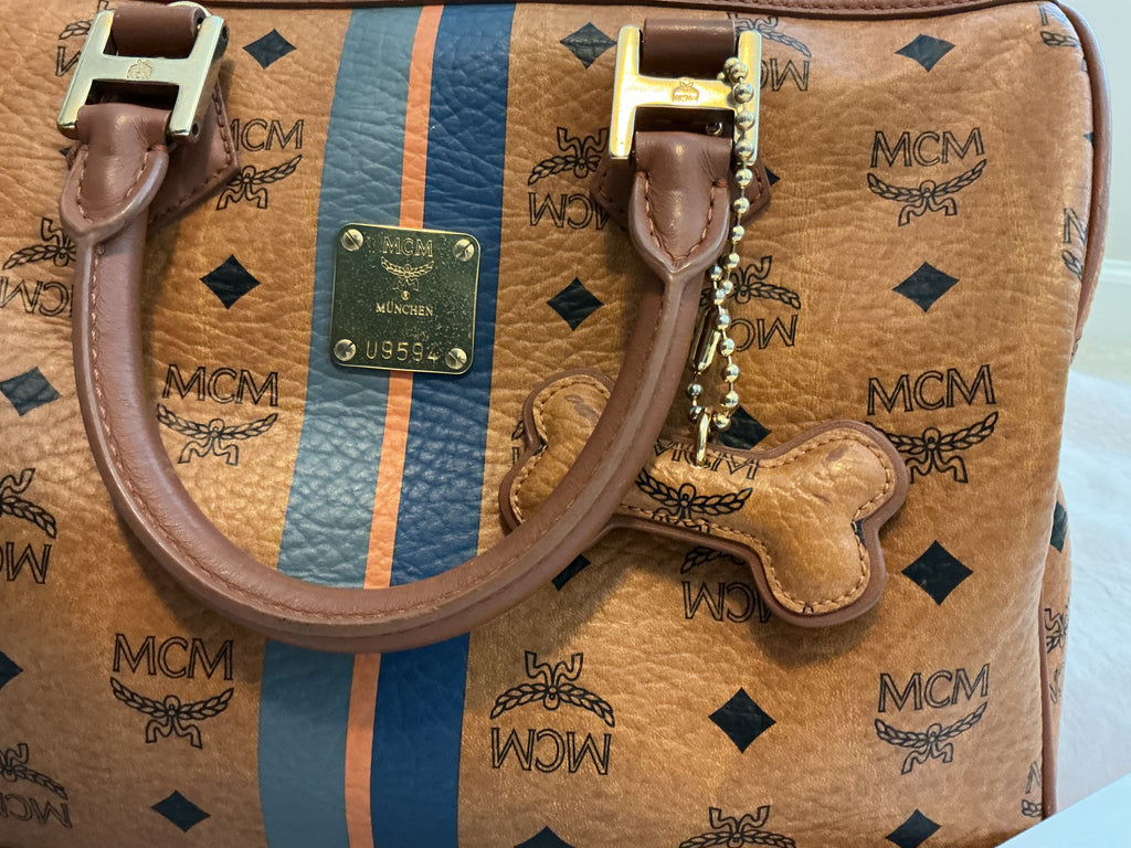 Set of 3 MATCHING MCM TOTE BOSTON BAG AND COMPACT WALLET
