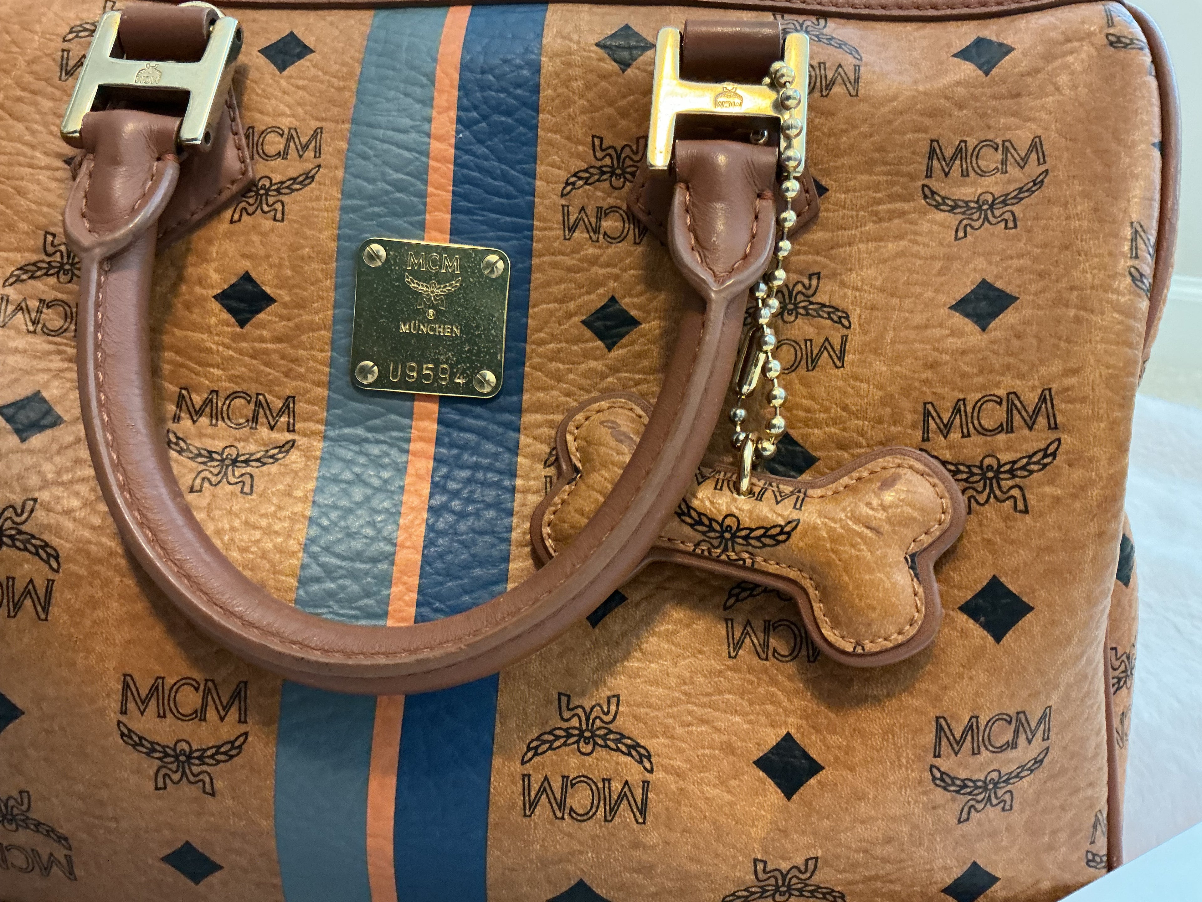 Set of 3 MATCHING MCM TOTE BOSTON BAG AND COMPACT WALLET