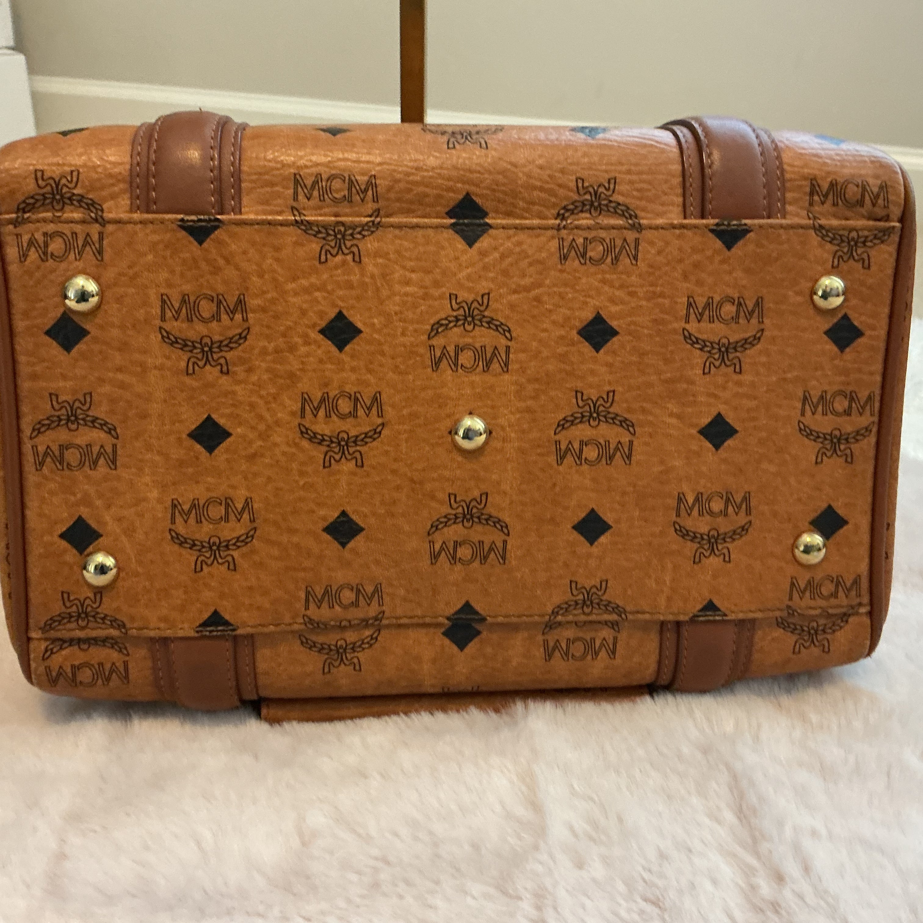 MCM LIMITED EDITION MONOGRAM BOSTON BAG