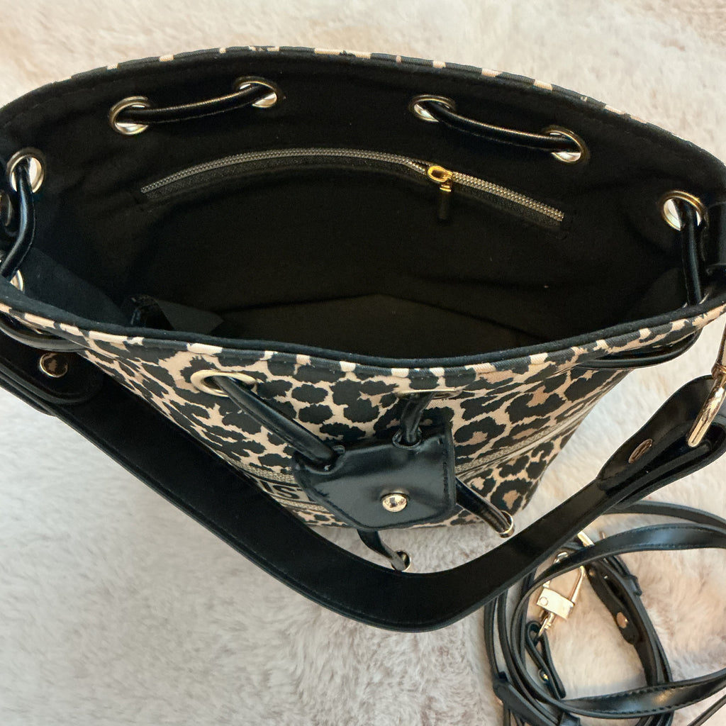 CHRISTIAN DIOR LEOPARD PRINT CROSSBODY BAG WITH CROSSBODY STRAP