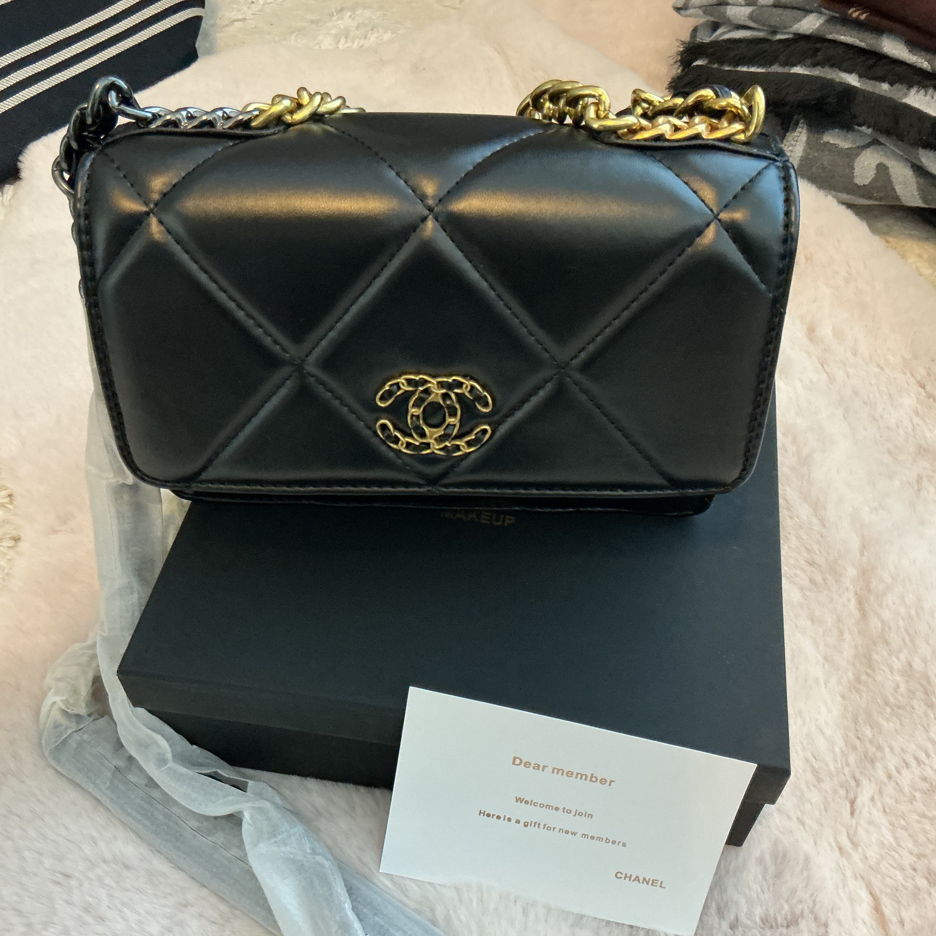 CHANEL 2 TONED SHOULDER CHAIN  BAG VIP ITEM