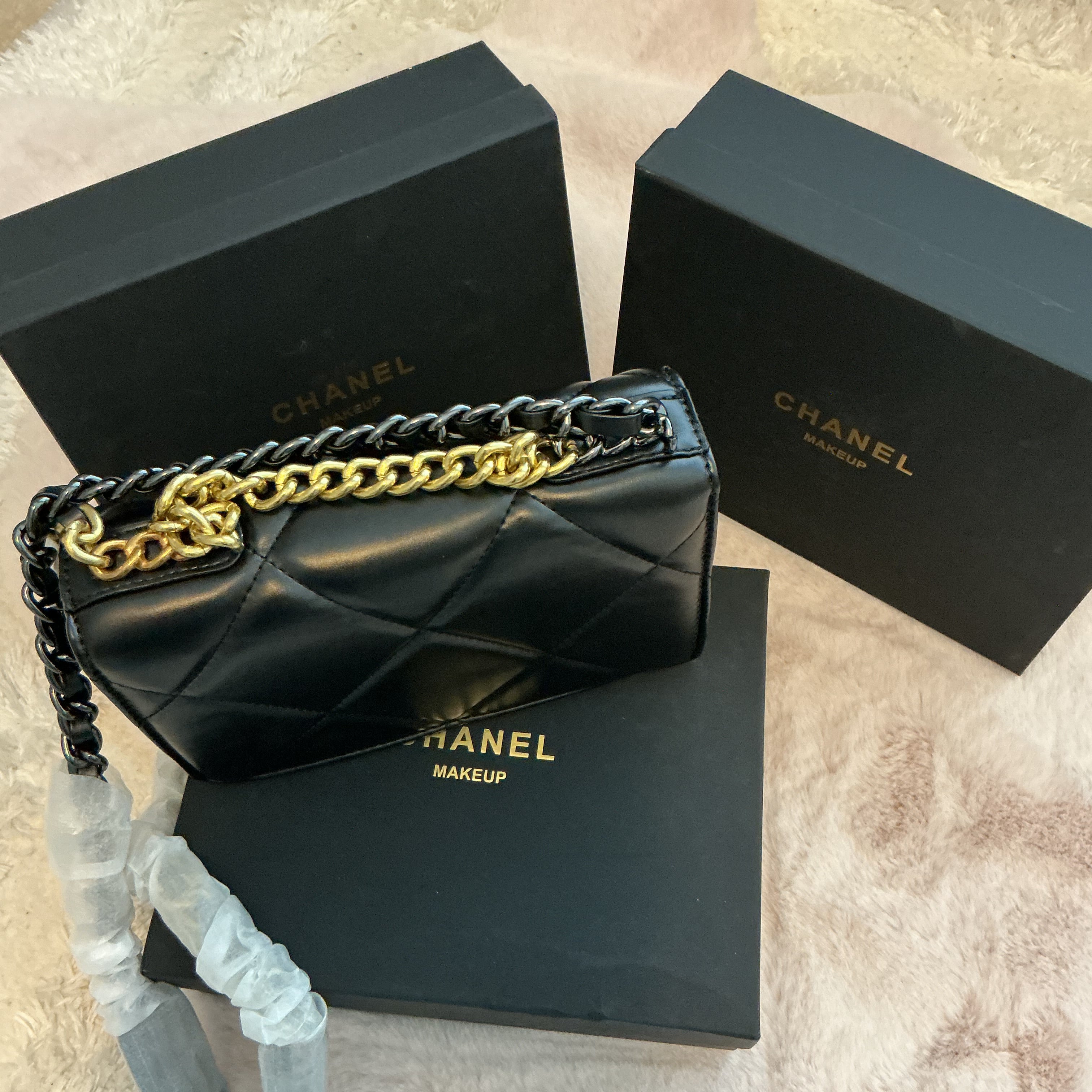 CHANEL 2 TONED SHOULDER CHAIN  BAG VIP ITEM
