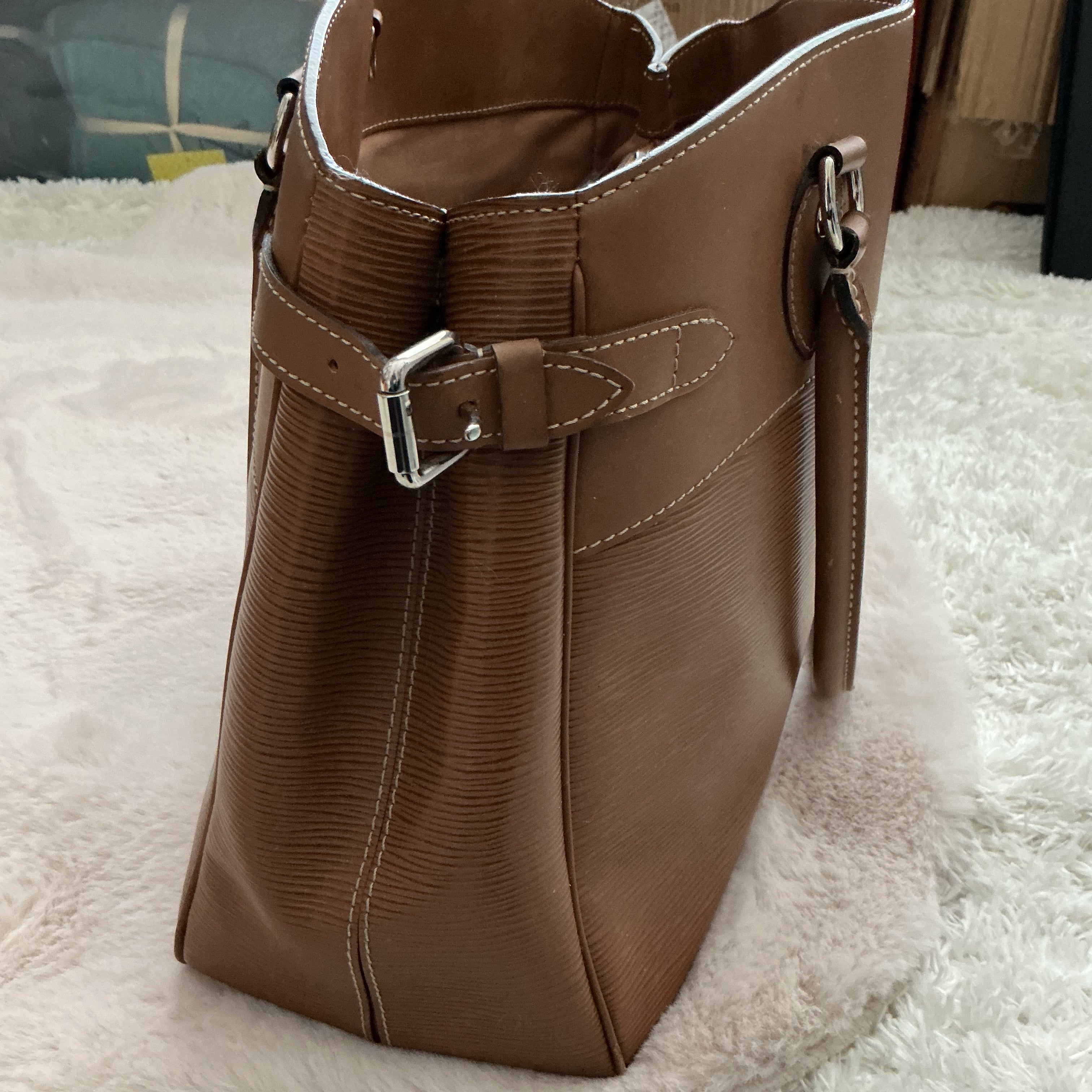 Louis Vuitton Passy GM Brown Epi Shoulder Bag