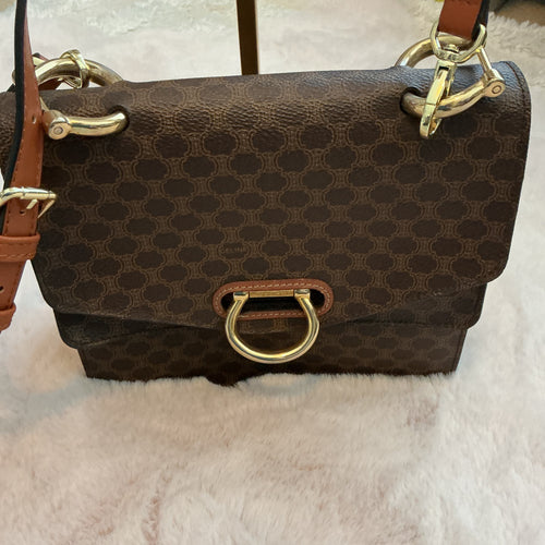 CELINE SMALL CROSSBODY 2 COMPARTMENT BAG WITH ADJUSTABLE STRAP
