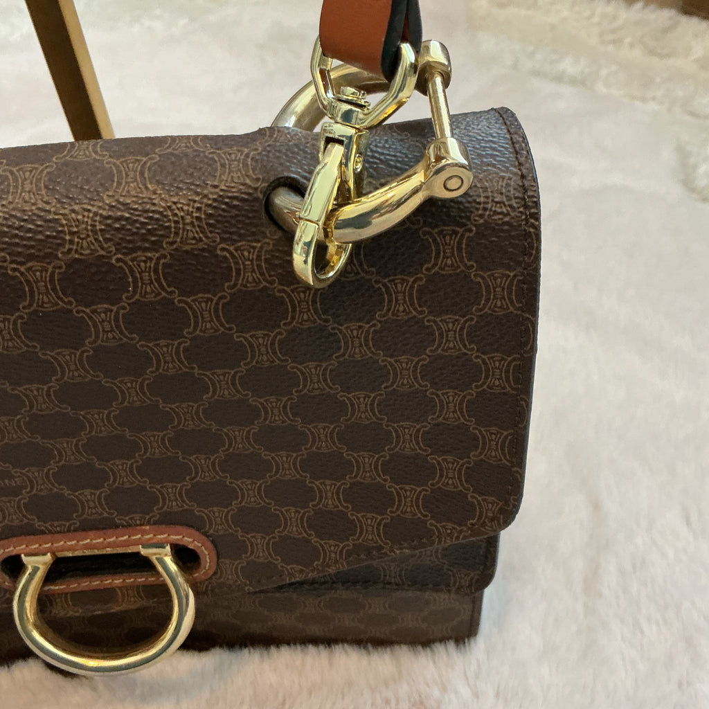 CELINE SMALL CROSSBODY 2 COMPARTMENT BAG WITH ADJUSTABLE STRAP