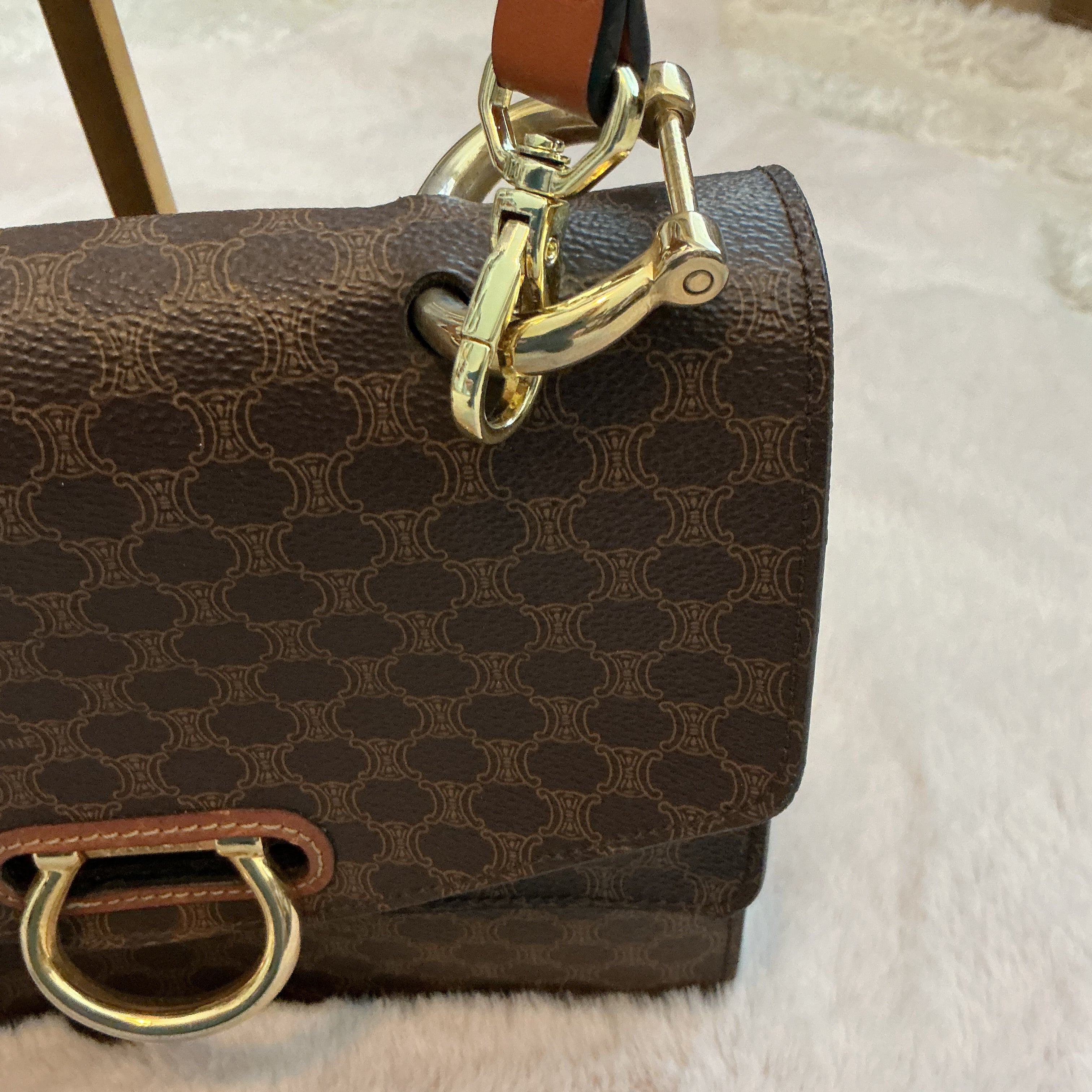 CELINE SMALL CROSSBODY 2 COMPARTMENT BAG WITH ADJUSTABLE STRAP