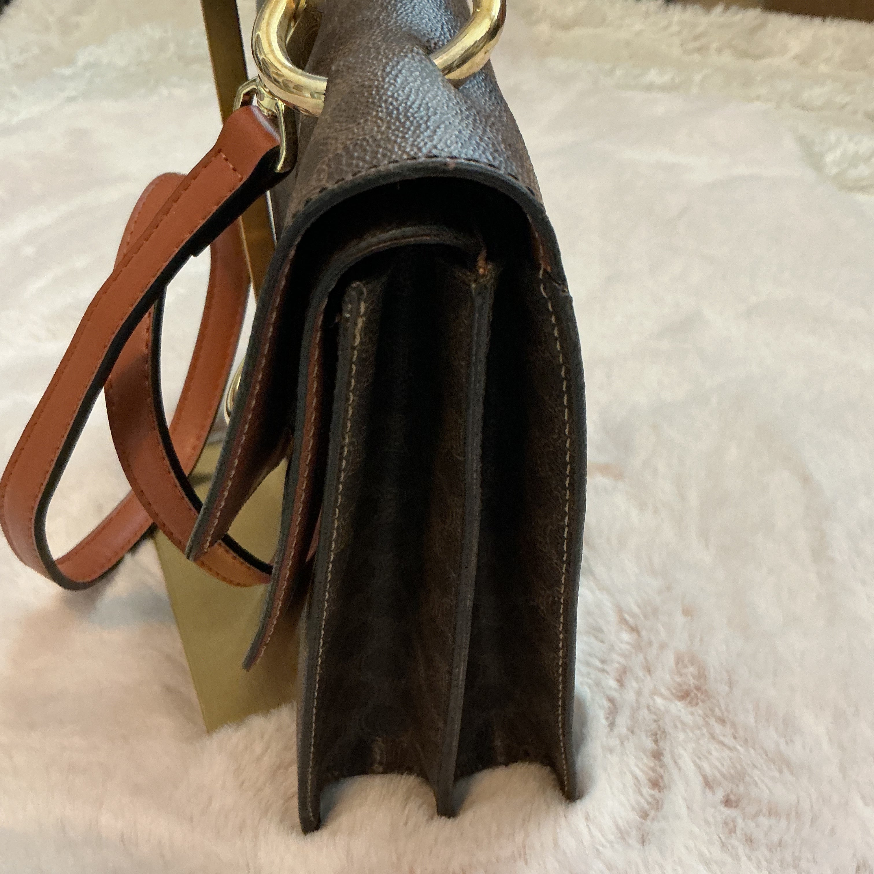 CELINE SMALL CROSSBODY 2 COMPARTMENT BAG WITH ADJUSTABLE STRAP