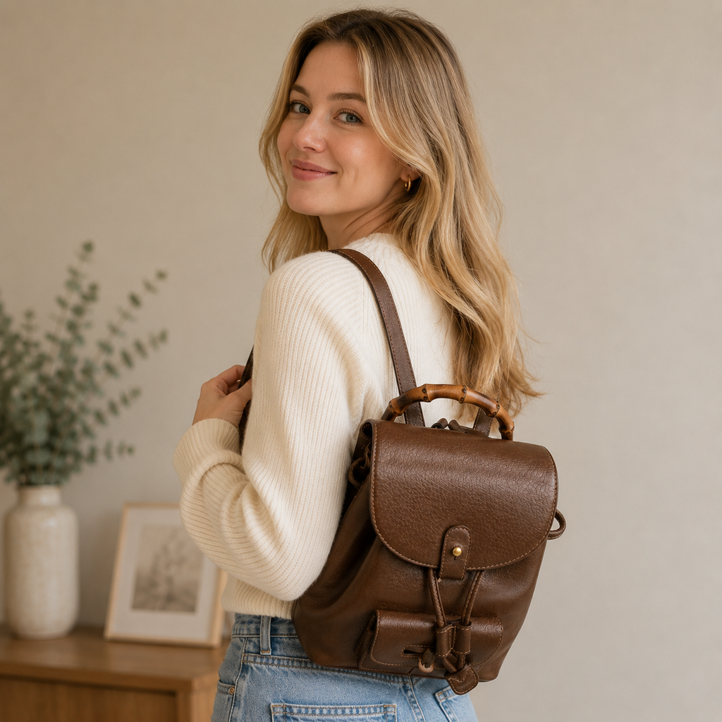GUCCI BAMBOO HANDLE SMALL BACKPACK