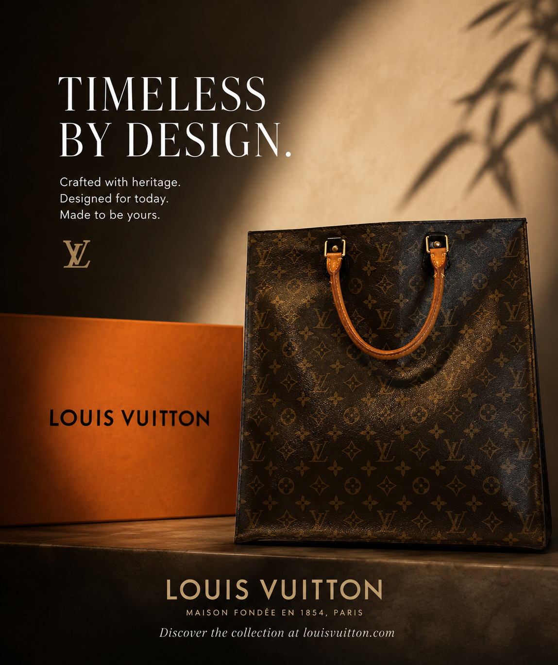 Louis Vuitton Sac Plat Monogram Tote