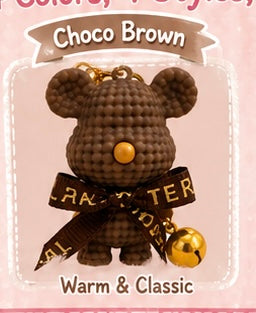MINI BEAR RIBBON KEY BAG CHARM