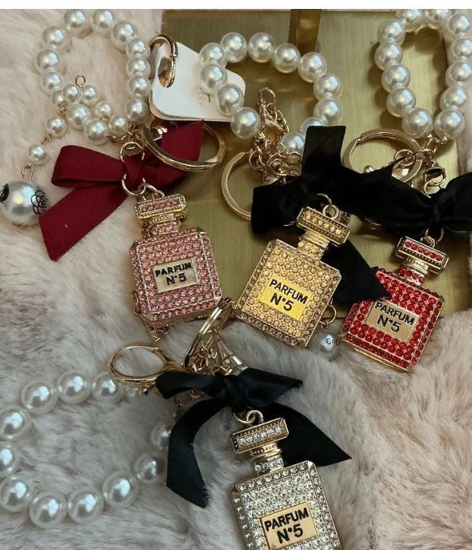 No 5 PERFUME BOTTLE KEY BAG CHARM