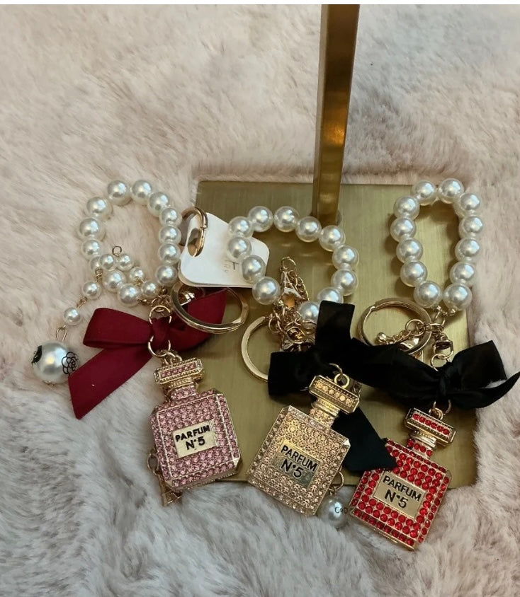 No 5 PERFUME BOTTLE KEY BAG CHARM