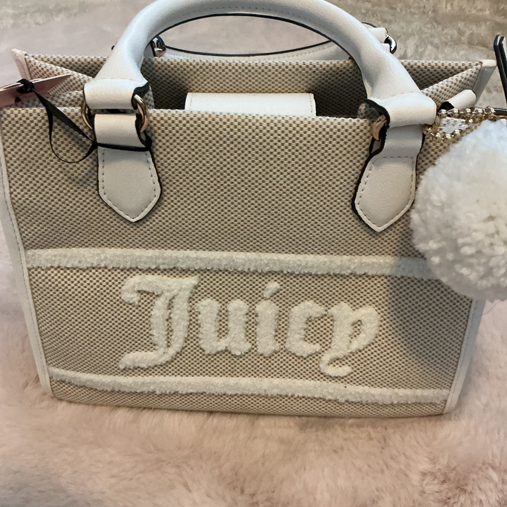 JUICY COUTURE MINI TOTE WITH BAG CHARM AND CROSSBODY STRAP