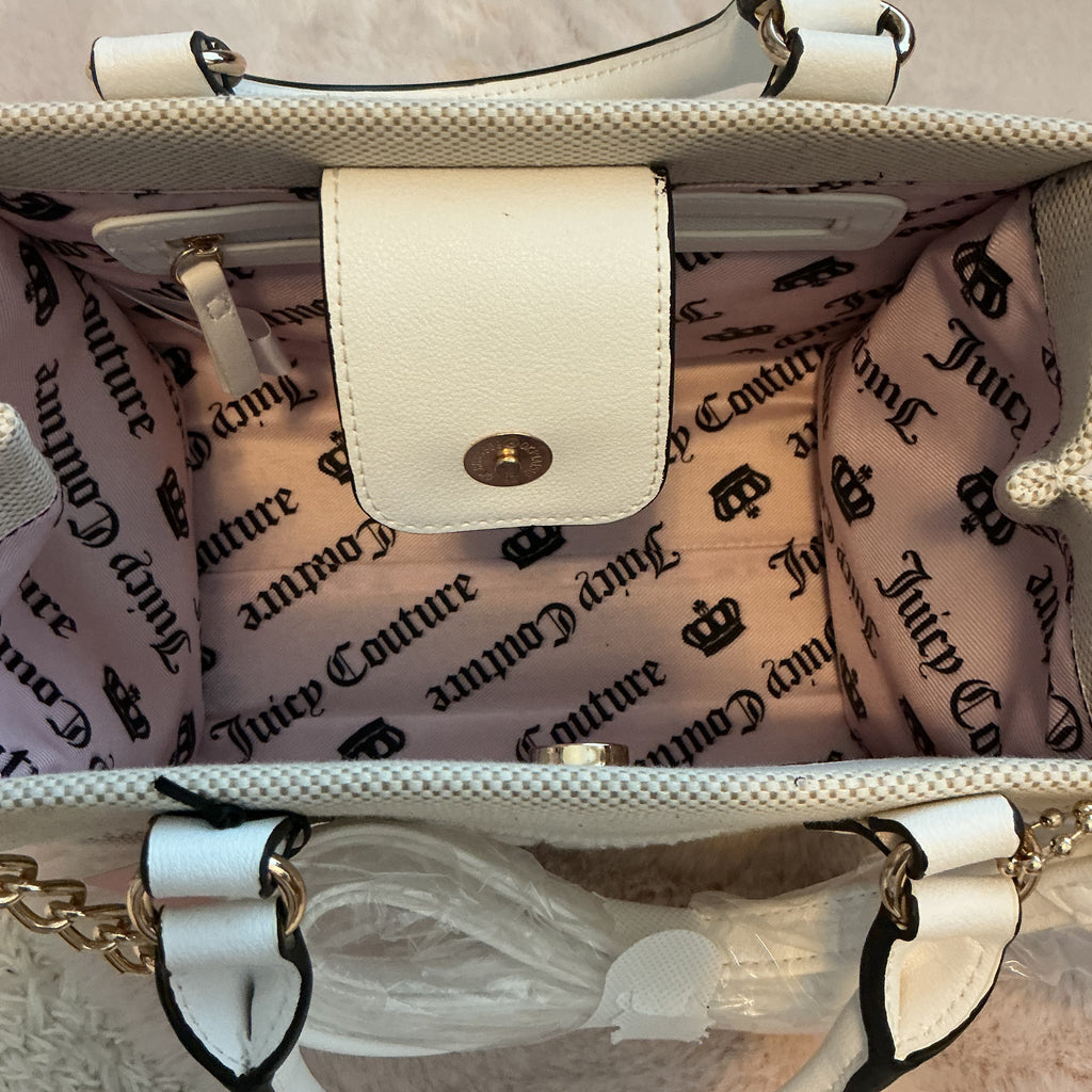 JUICY COUTURE MINI TOTE WITH BAG CHARM AND CROSSBODY STRAP