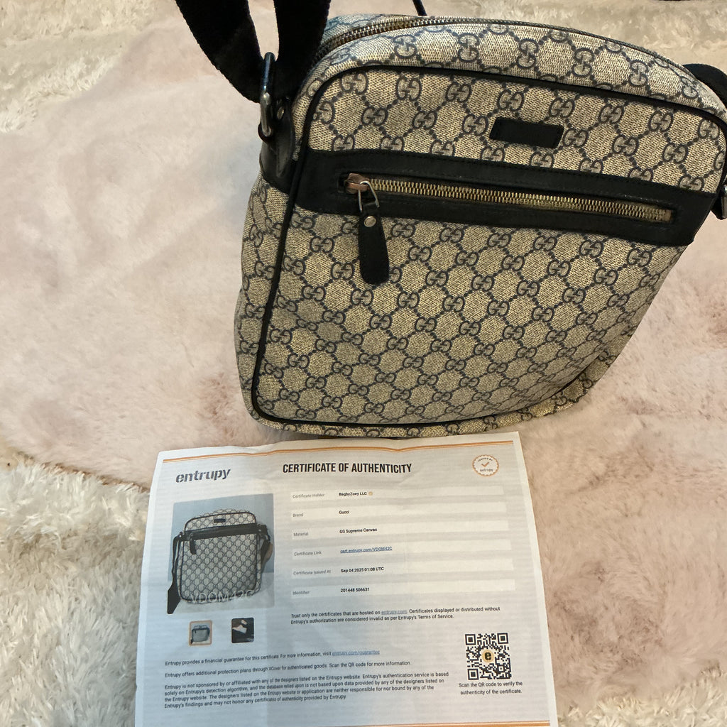 GUCCI GG MONOGRAM SUPREME MESSENGER CANVAS CROSSBODY