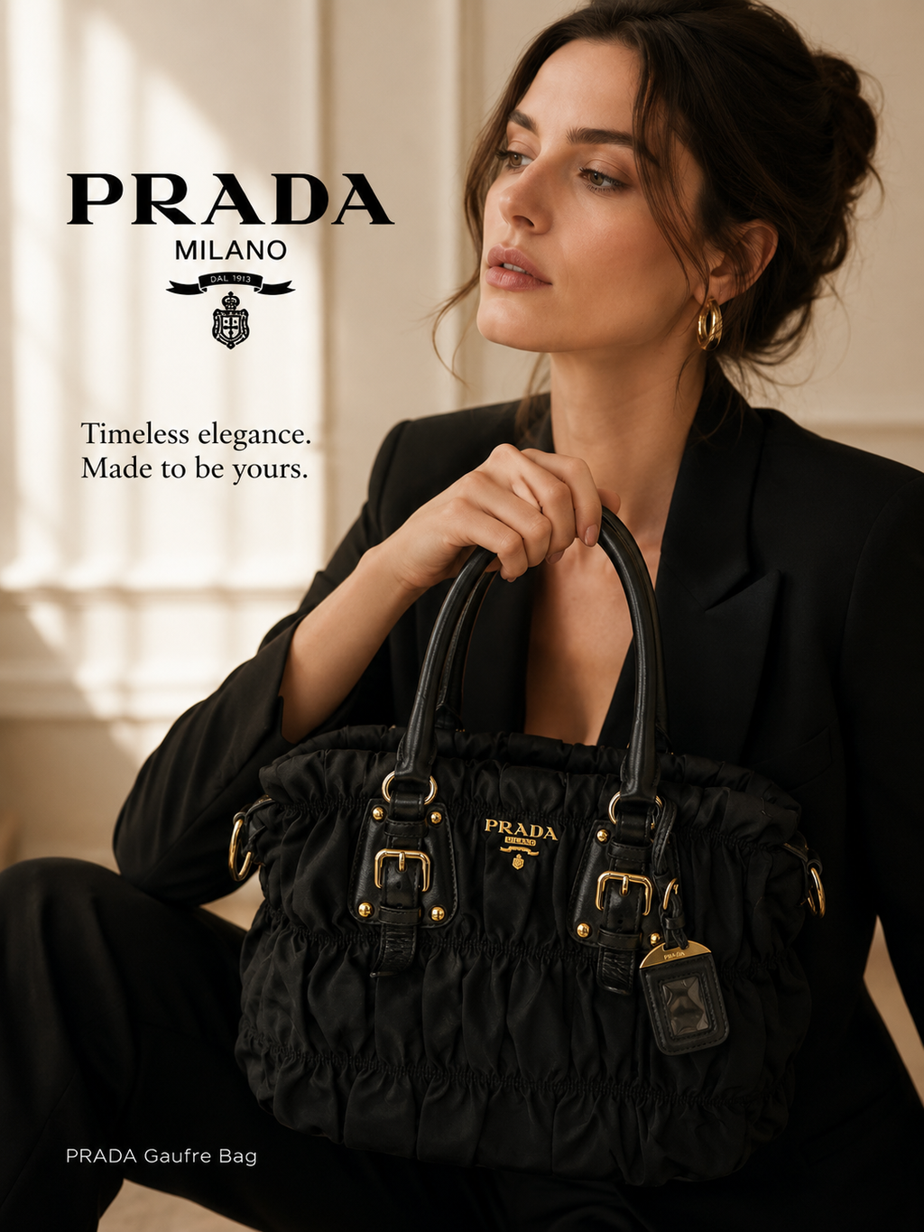PRADA NYLON SHOULDER CROSSBODY BAG