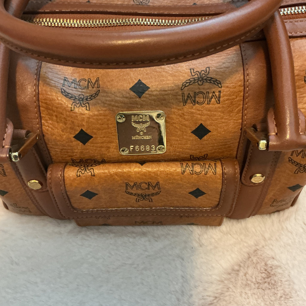 MCM LIMITED EDITION MONOGRAM BOSTON BAG