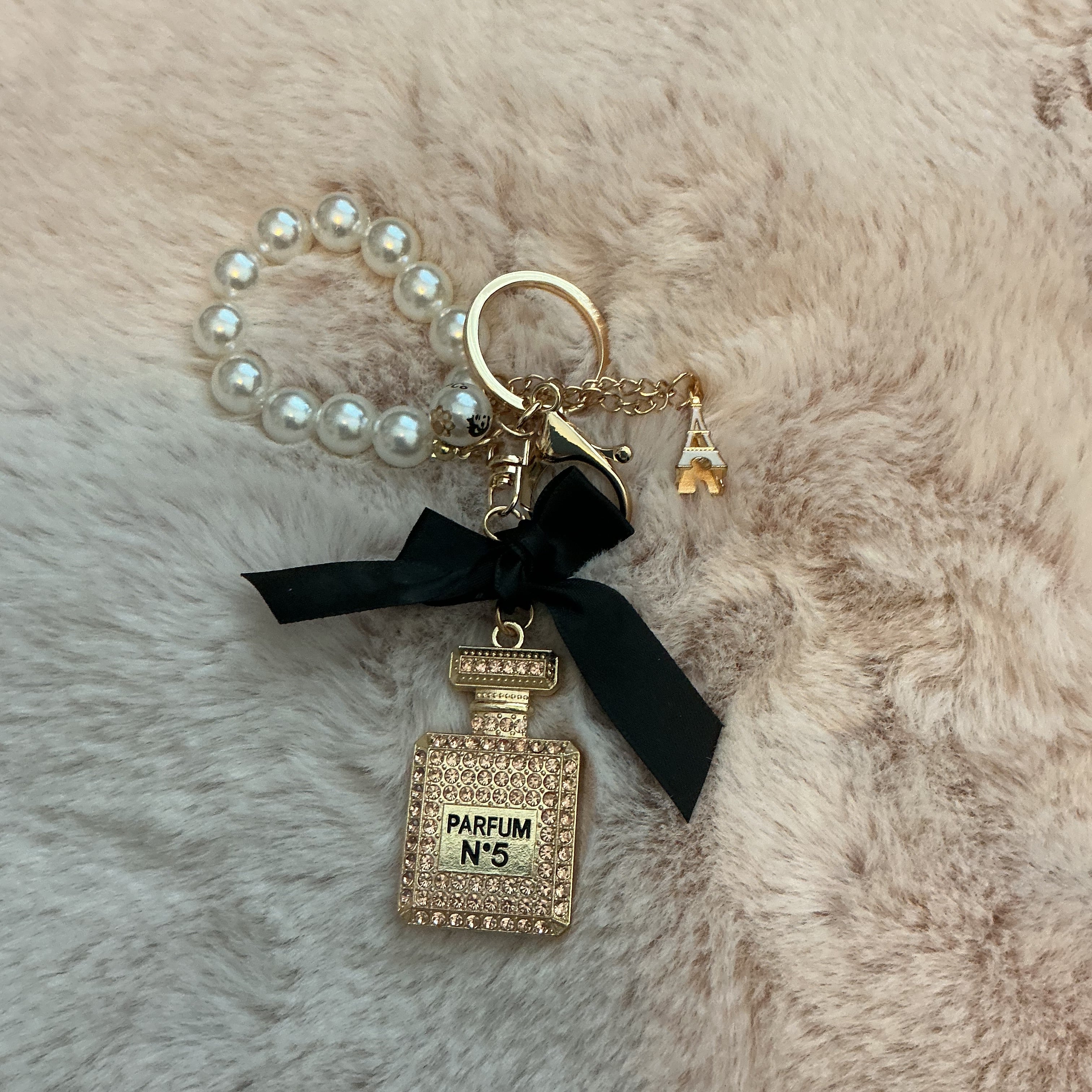 No 5 PERFUME BOTTLE KEY BAG CHARM