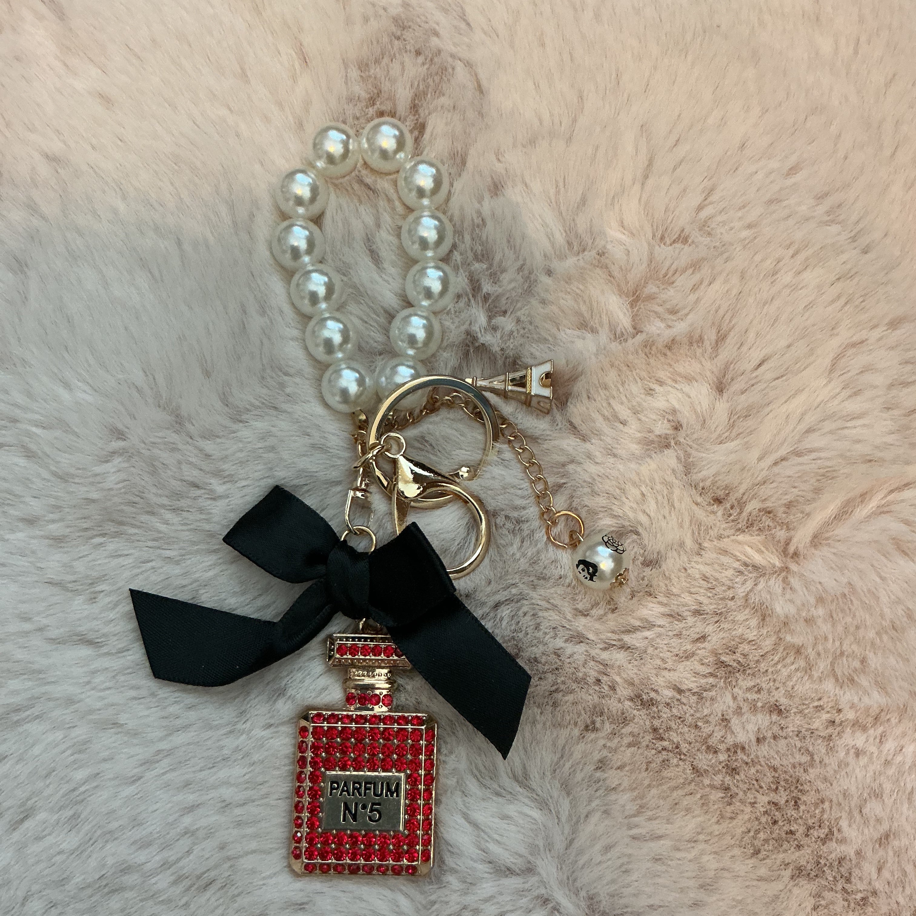 No 5 PERFUME BOTTLE KEY BAG CHARM