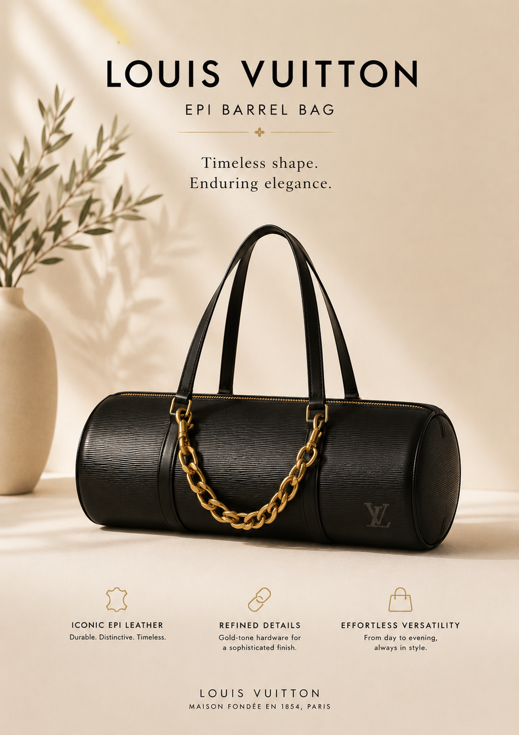 Louis Vuitton Epi Barrel Shoulder Bag