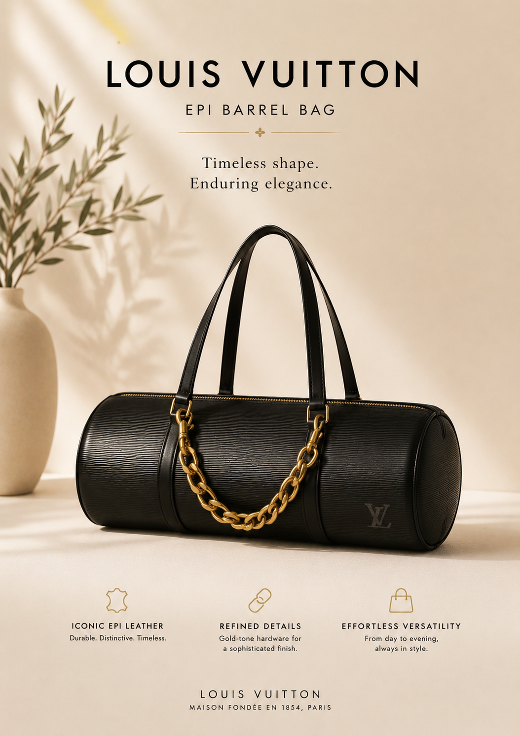 Louis Vuitton Epi Barrel Shoulder Bag