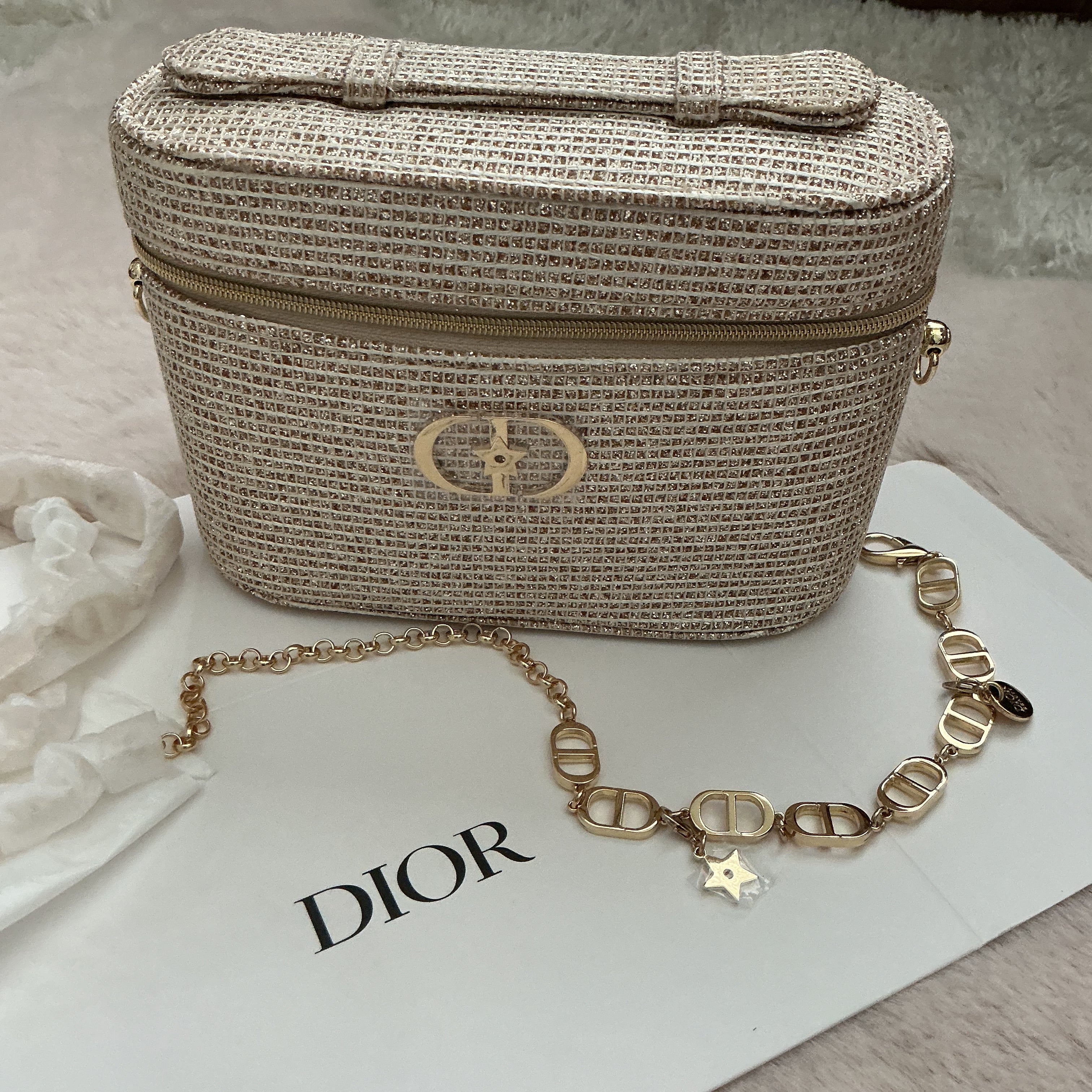 DIOR HOLIDAY COLLECTION VANITY CASE SLING WITH CHAIN GWP ITEM