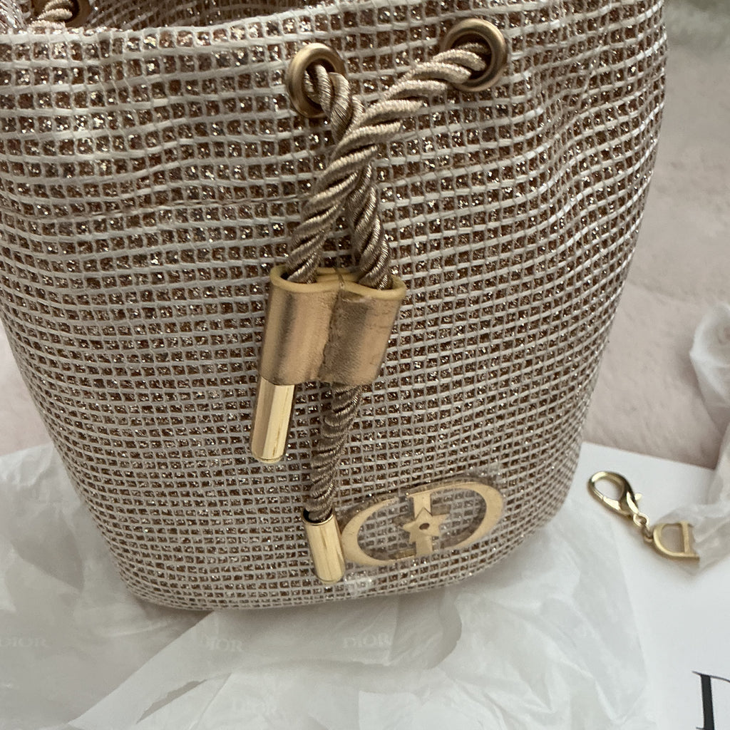 DIOR HOLIDAY COLLECTION BUCKET SLING WITH CROSSBODY CHAIN GWP ITEM