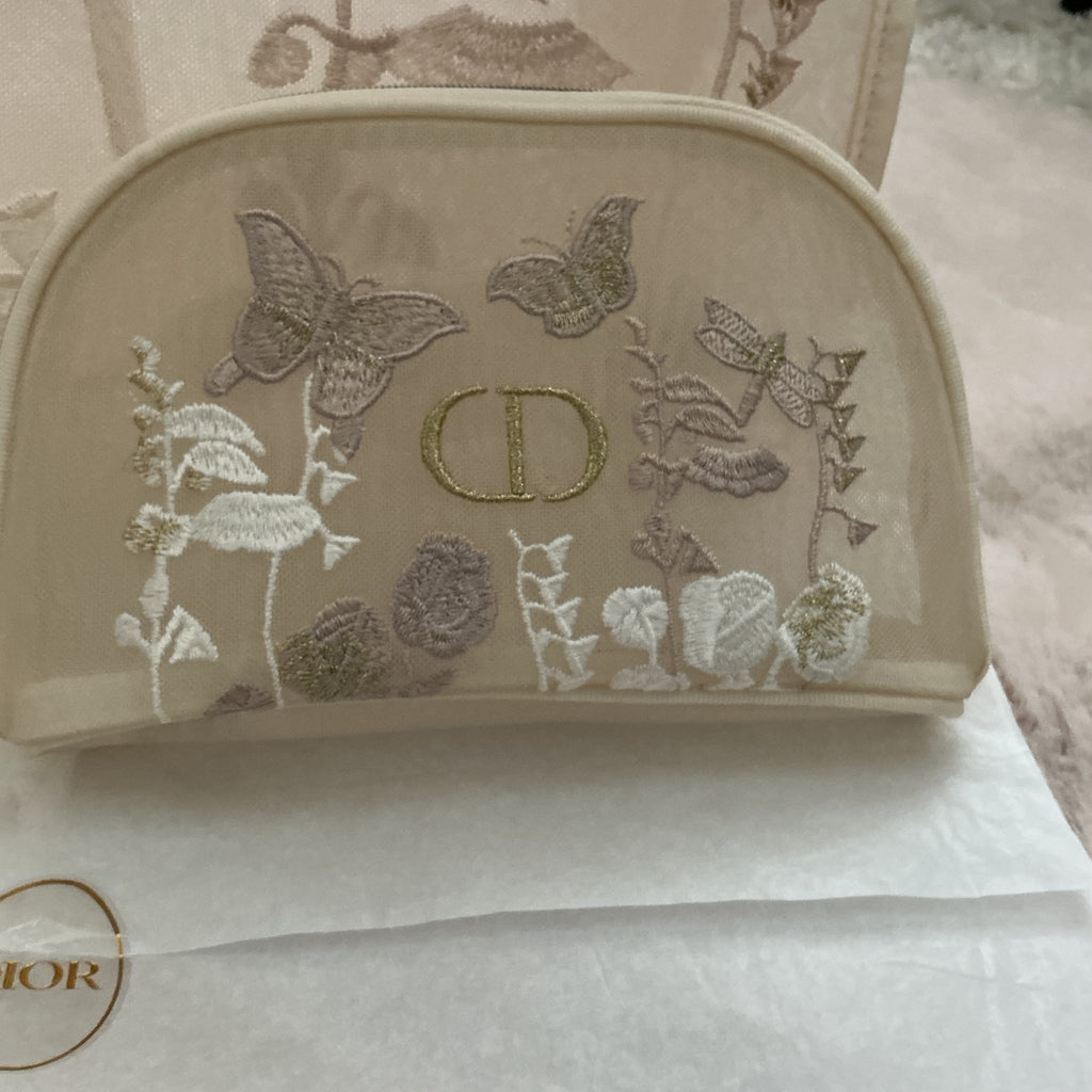 DIOR BUTTERFLY LARGE TOTE WITH MATCHING POUCH GWP ITEM
