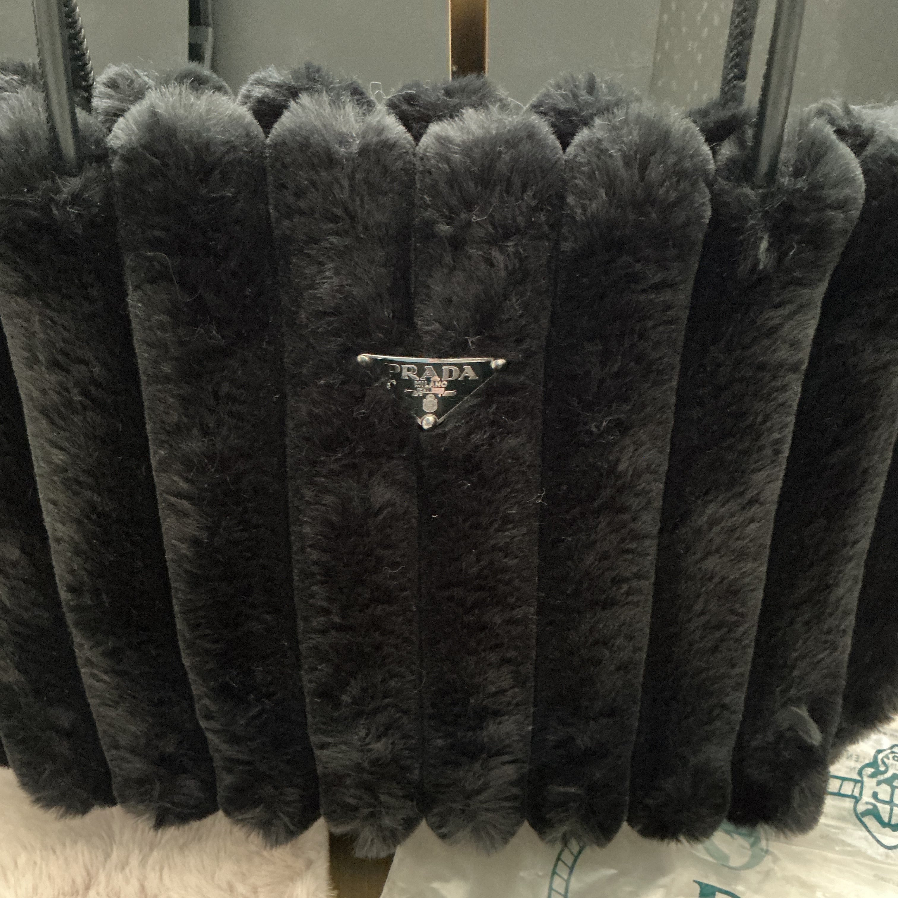 PRADA FURRY SHOULDER BAG