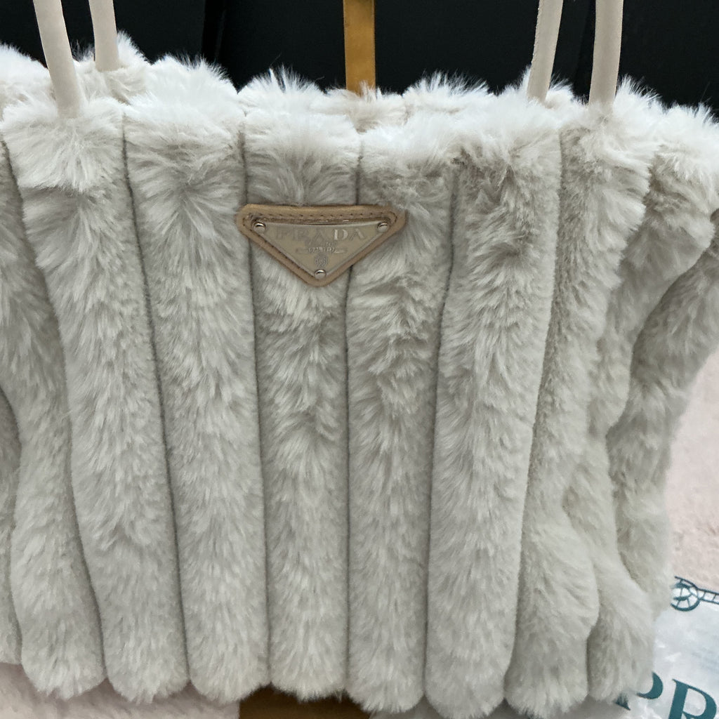PRADA FURRY SHOULDER BAG