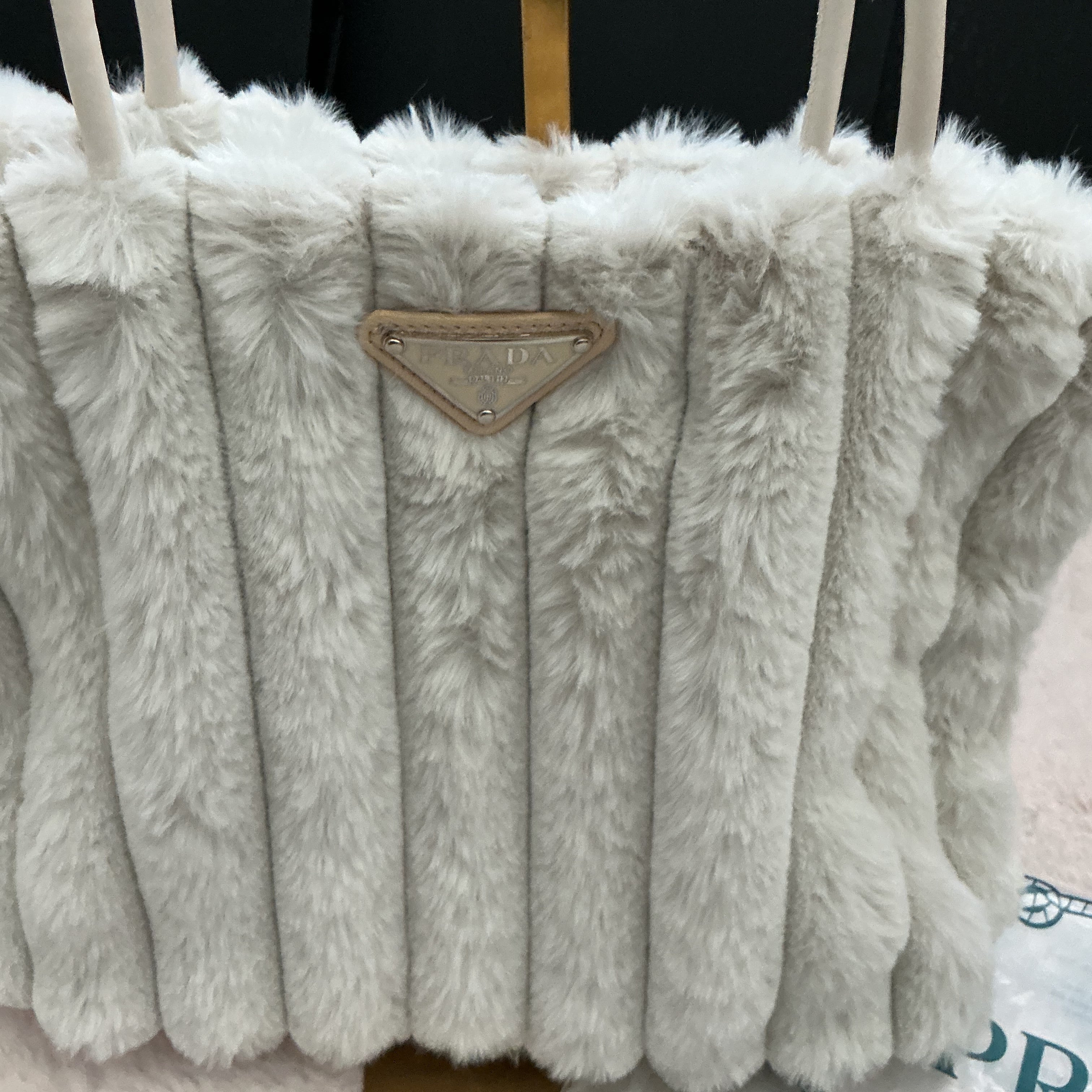 PRADA FURRY SHOULDER BAG