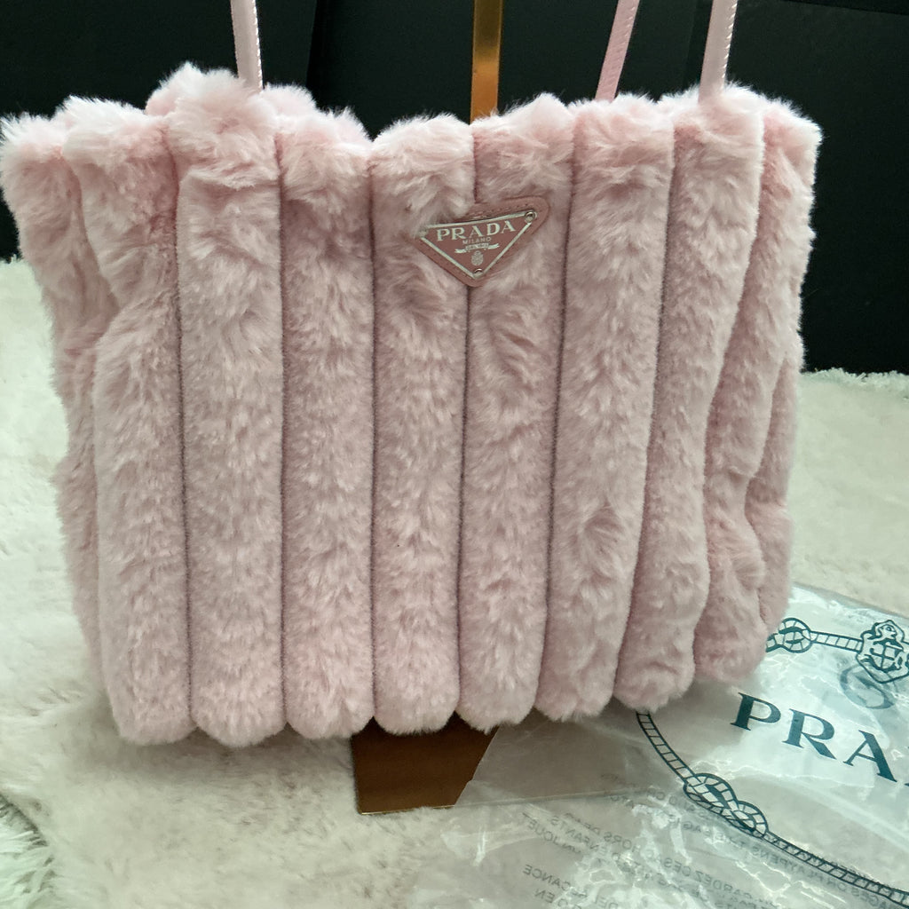 PRADA FURRY SHOULDER BAG