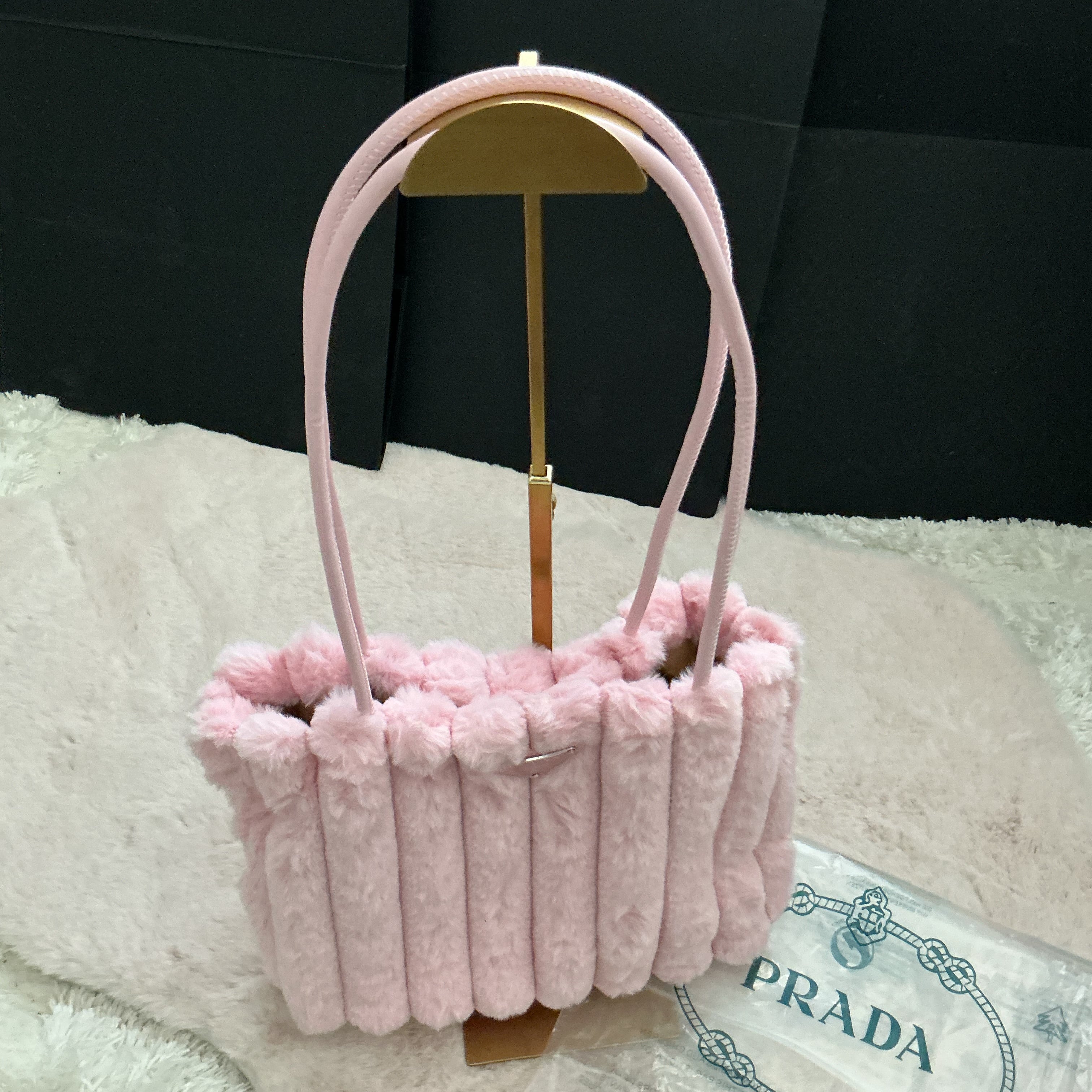 PRADA FURRY SHOULDER BAG