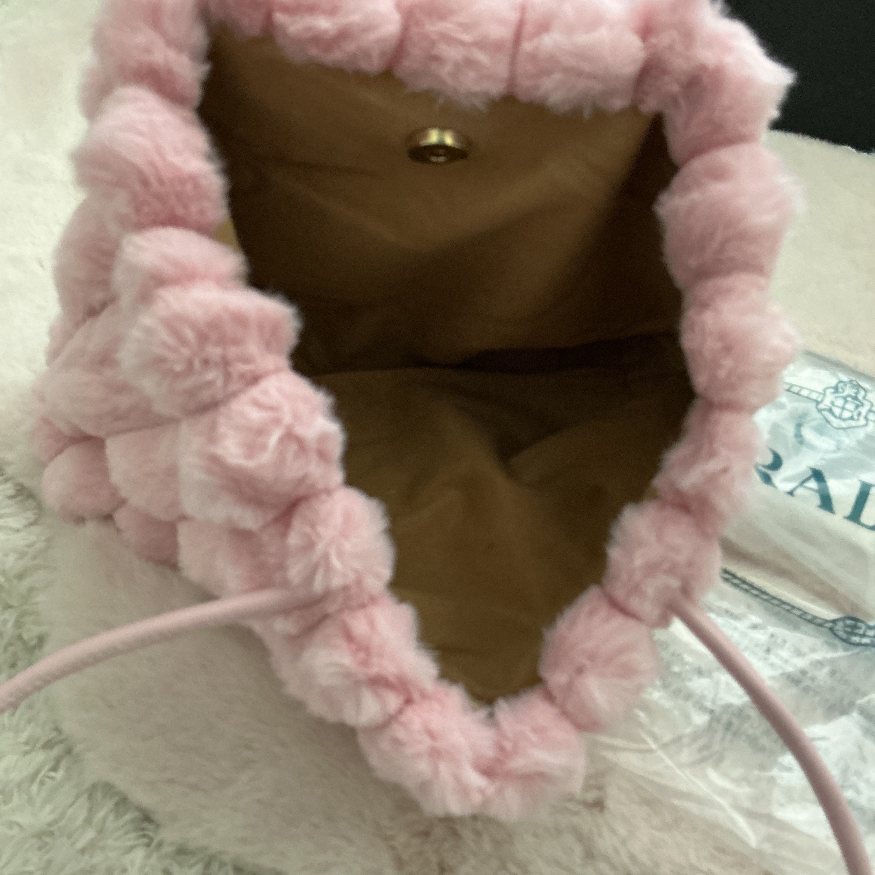 PRADA FURRY SHOULDER BAG