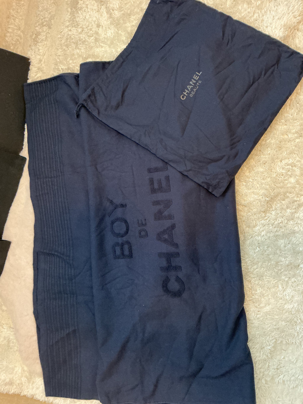 CHANEL BEAUTE BEACH/POOL TOWEL WITH CANVAS CARRYING BAG GWP ITEM