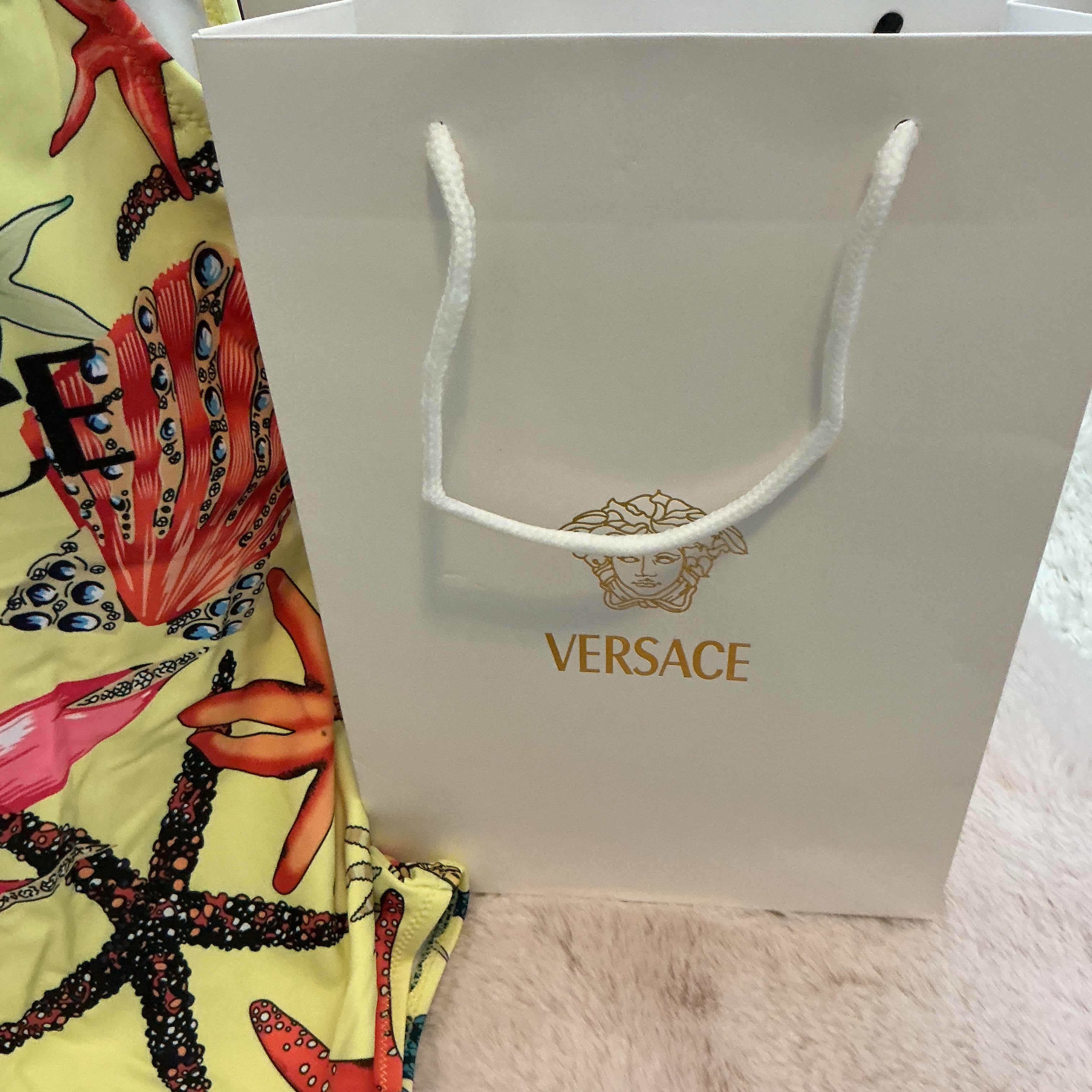 VERSACE 1992 TRESOR DE LA MER PRINT SWIMSUIT