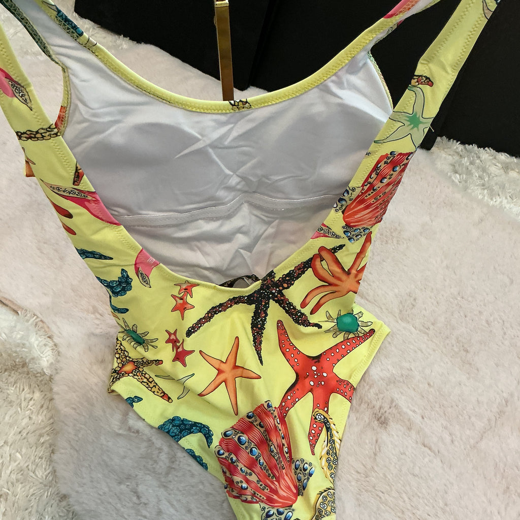 VERSACE 1992 TRESOR DE LA MER PRINT SWIMSUIT