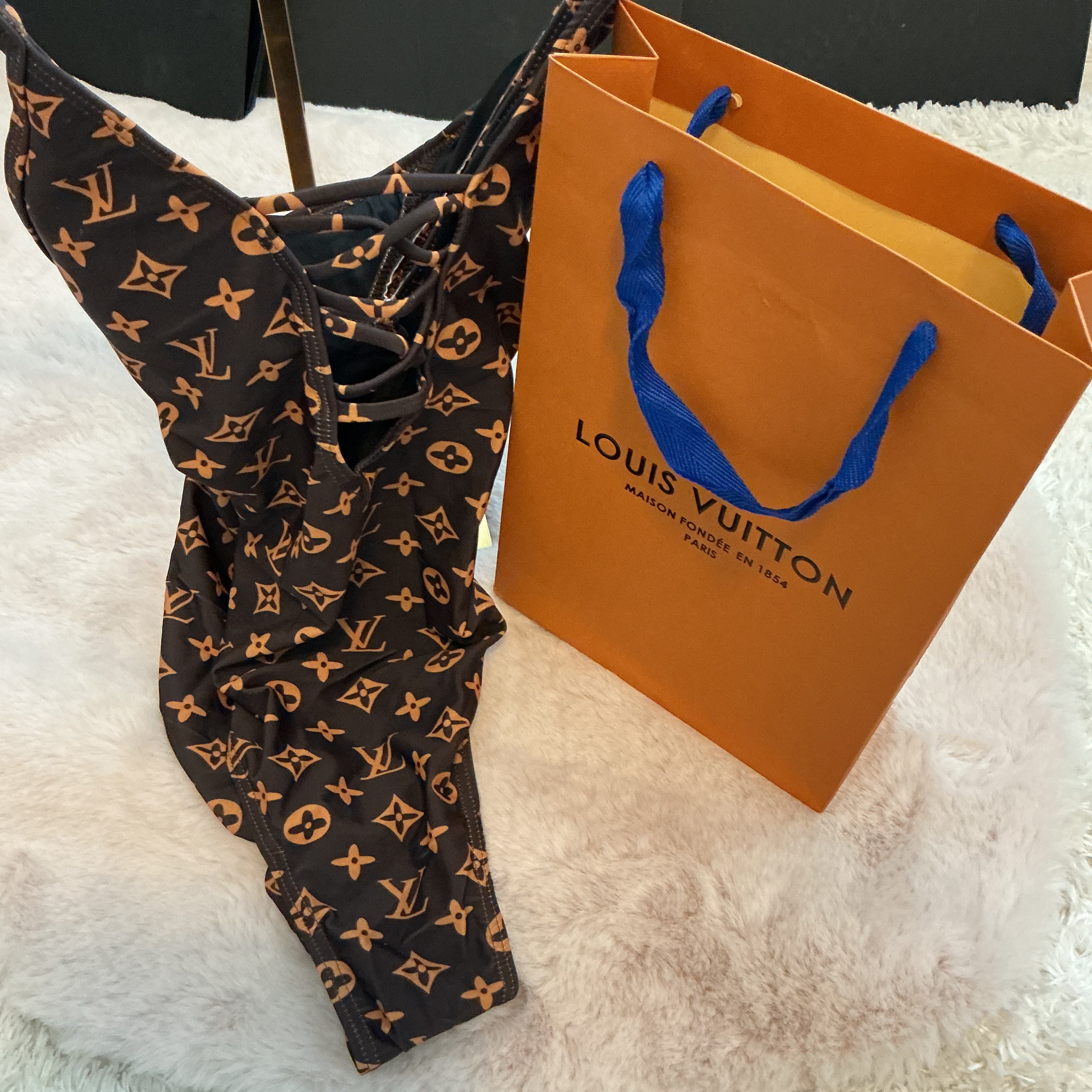 LOUIS VUITTON FLORAL ESCALE PRINT ONE PIECE SWIMSUIT