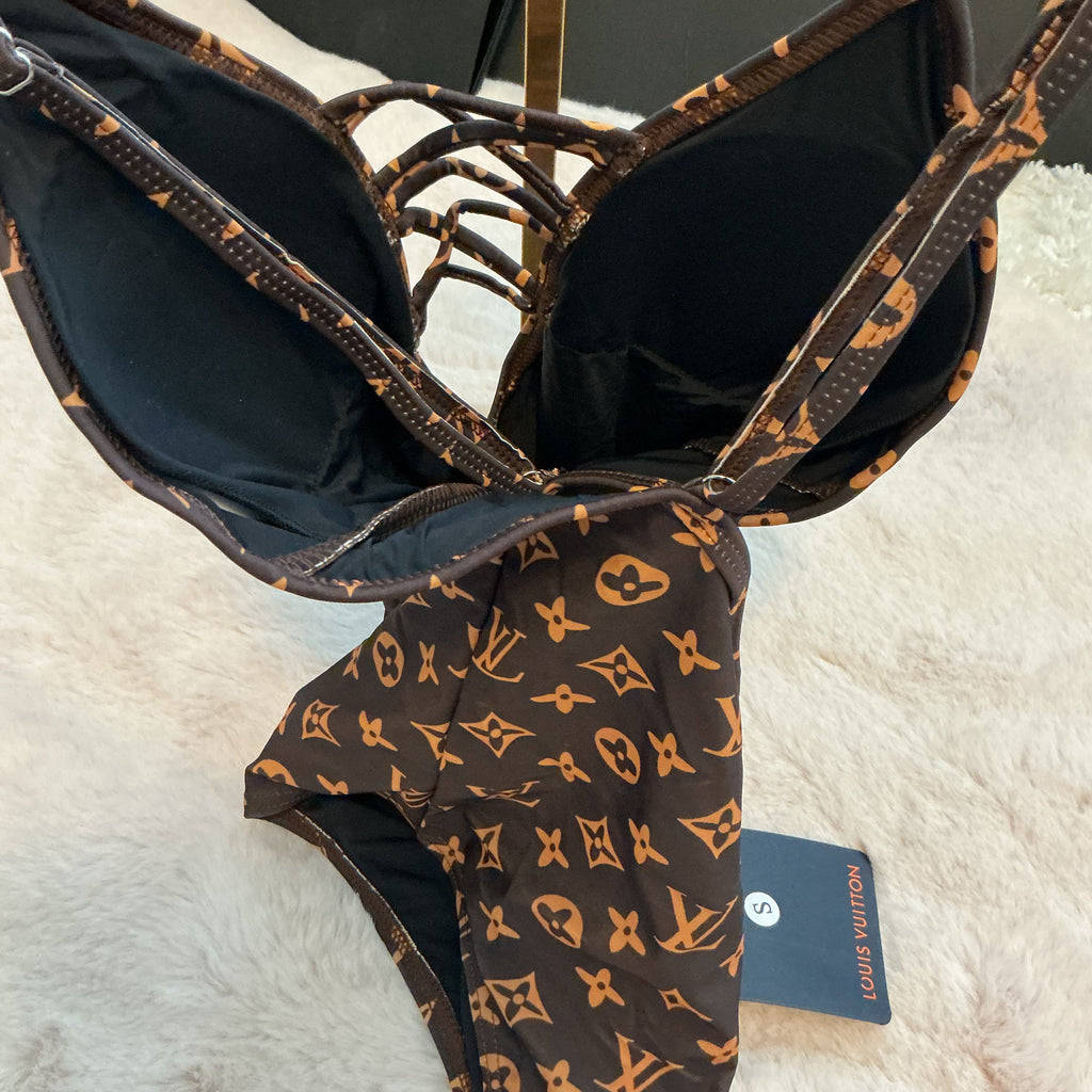LOUIS VUITTON FLORAL ESCALE PRINT ONE PIECE SWIMSUIT