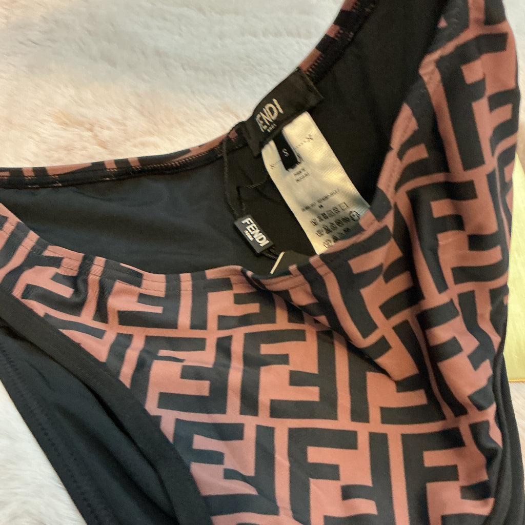 FENDI FF STRAPLESS ONE PIECE SWIMSUIT