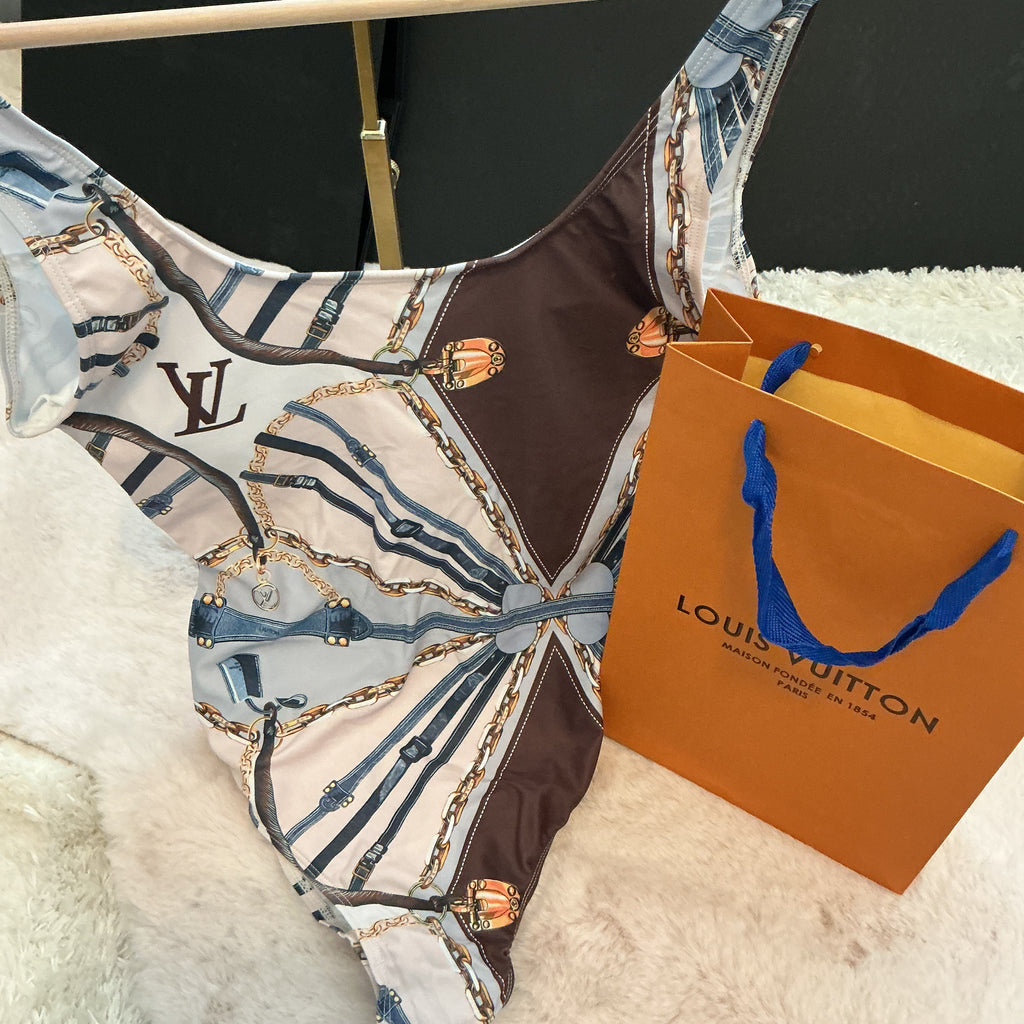 LV LOGO ONE PIECE SWIMSUIT