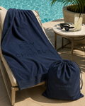 CHANEL BEAUTE BEACH/POOL TOWEL WITH CANVAS CARRYING BAG GWP ITEM