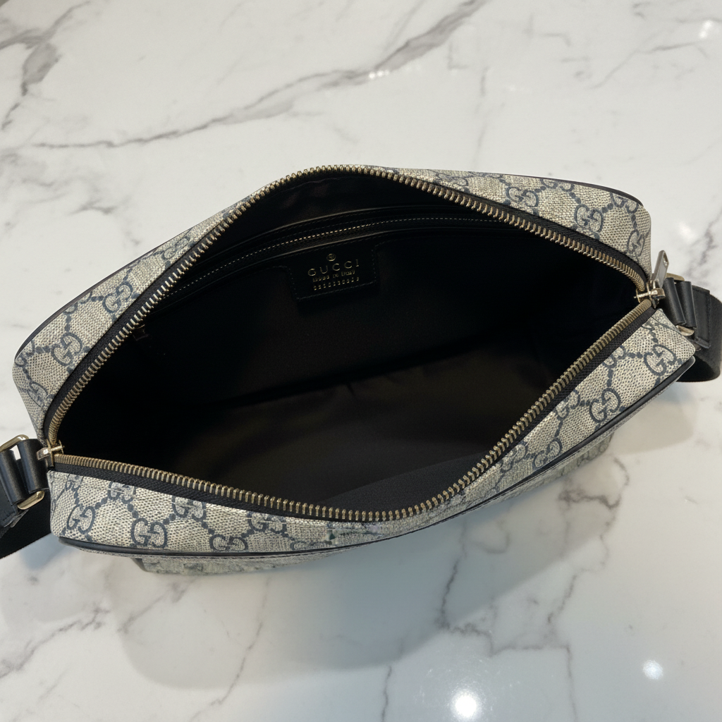 GUCCI GG MONOGRAM SUPREME MESSENGER CANVAS CROSSBODY