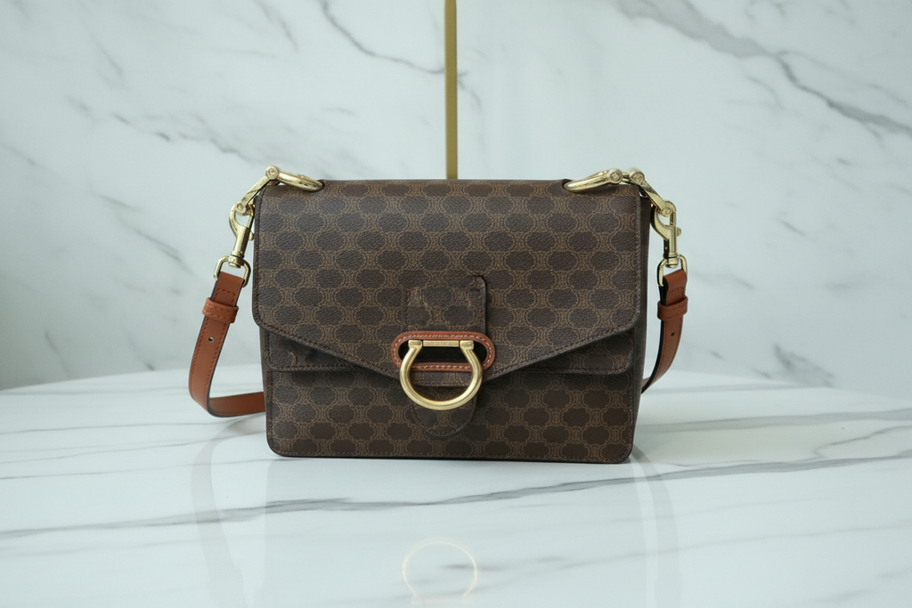 CELINE SMALL CROSSBODY 2 COMPARTMENT BAG WITH ADJUSTABLE STRAP