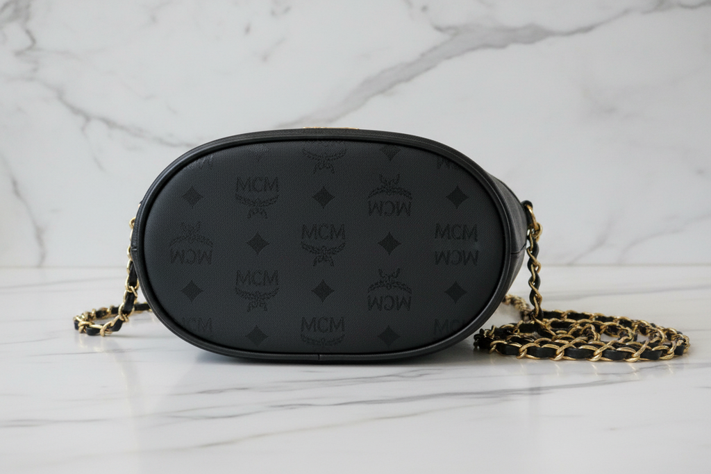 MCM BUCKET BAG WITH CROSSBODY CHAIN