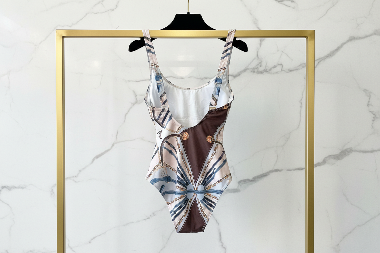 LV LOGO ONE PIECE SWIMSUIT SIZE SMALL