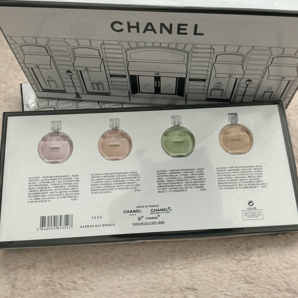 CHANEL CHANCE 4 PIECE PERFUME SET
