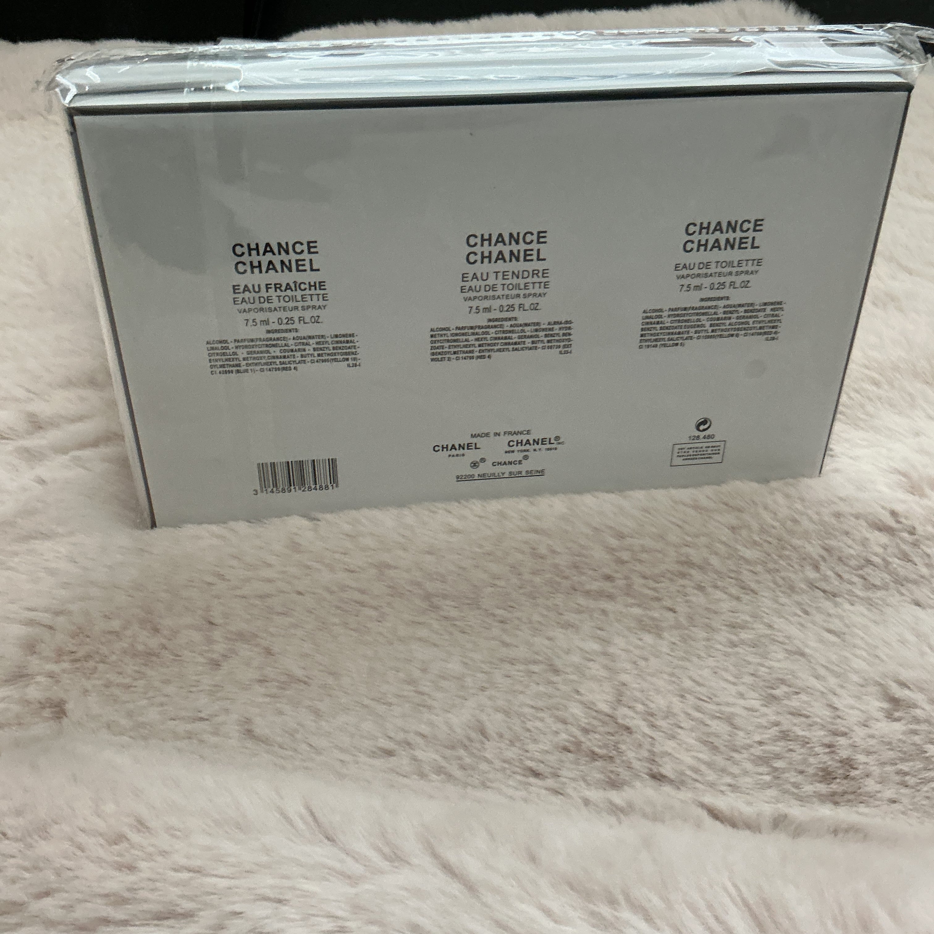 CHANEL 3 PIECE PERFUME SET ROUND BOTTLE