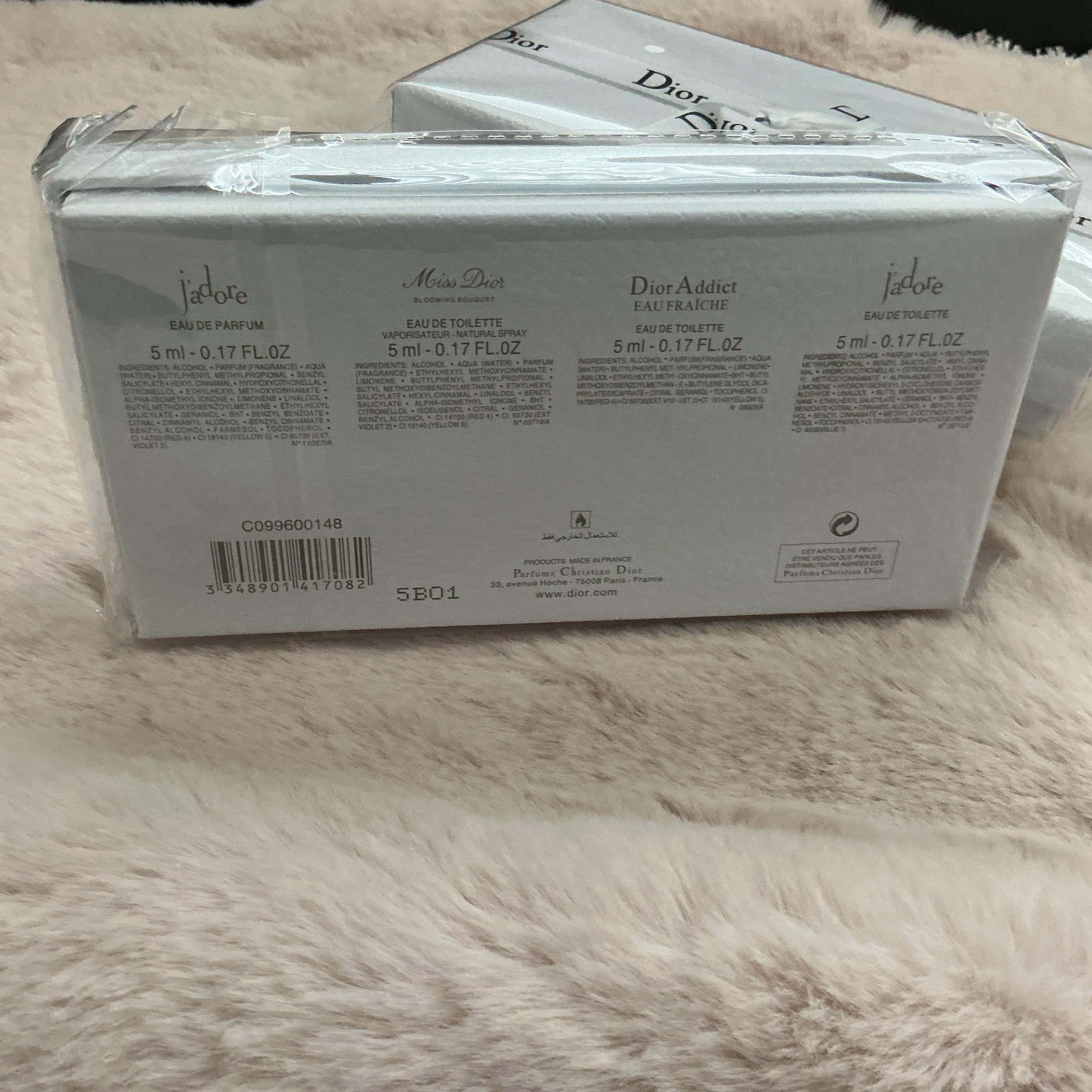 DIOR WHITE BOX 4 PIECE FLORAL FRESH FRAGRANCE SET